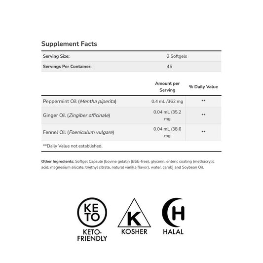 NOW Peppermint Gels Softgels x90