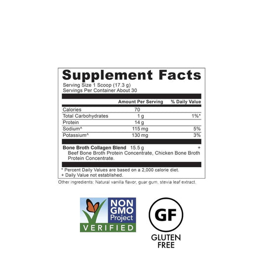 Ancient Nutrition Bone Broth Protein Vanilla Flavor 492g