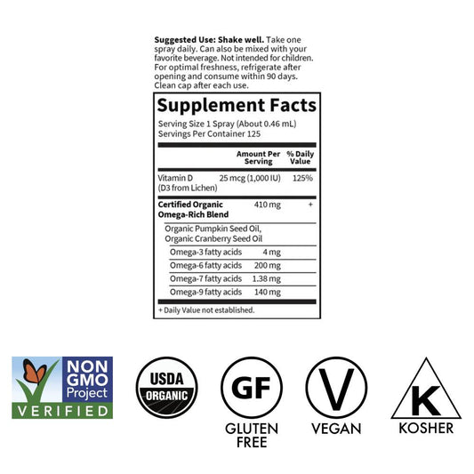 Garden of Life Vitamin Mykind Organics Vitamin D Organic Spray Cherry Tangerine 58ml
