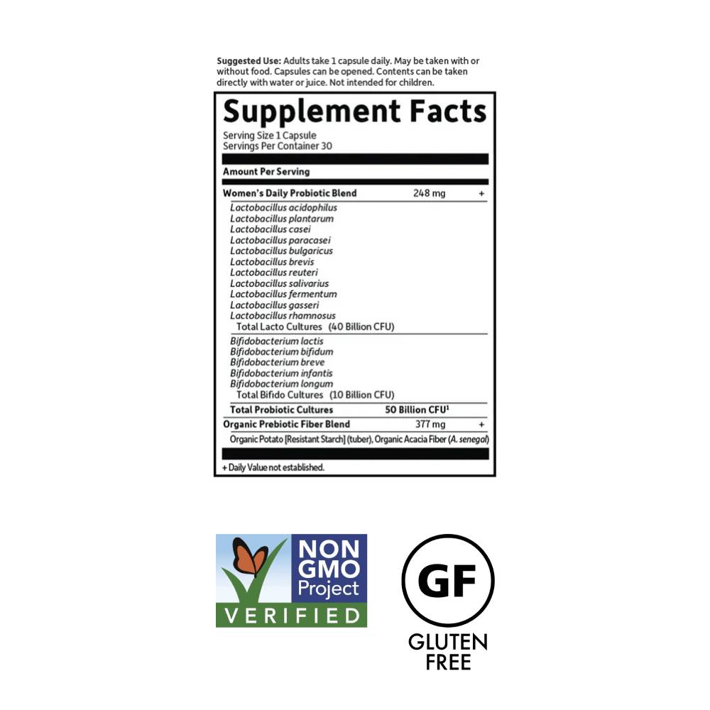 Garden of Life Dr. Formulated Probiotics Once Daily Women's Shelf-Stable Capsules x30