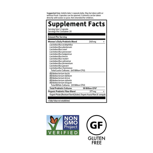 Garden of Life Dr. Formulated Probiotics Once Daily Women's Shelf-Stable Capsules x30
