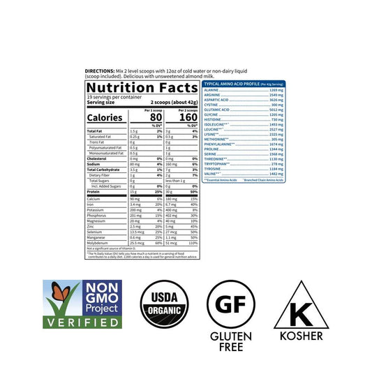 Garden of Life SPORT Organic Plant-Based Protein Vanilla Falvored Powder 806g