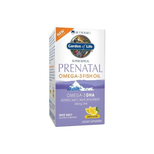 Garden of Life Natural Prenatal DHA Omega 3 Fish Oil Supplement Softgels