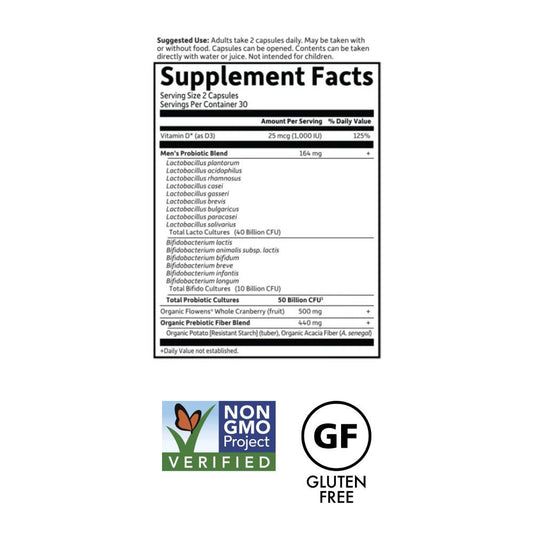 Garden of Life Dr. Formulated Probiotics Prostate+ Sin Refrigrar Capsules x60