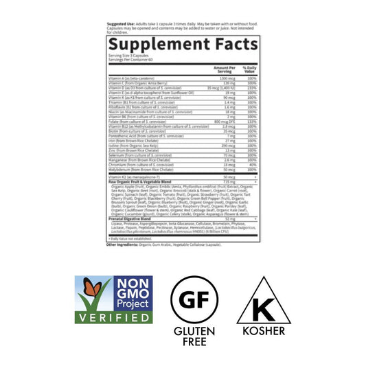 Garden of Life Vitamin Code Raw Prenatal Multivitamin Capsules