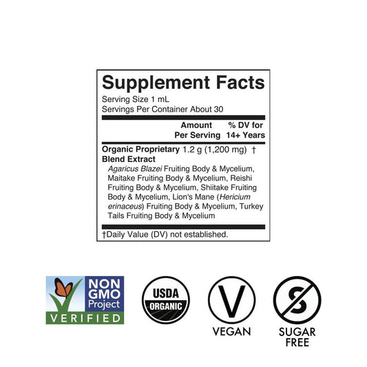 MaryRuth's Organic Mushroom Complex Liquid Drops 30ml