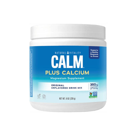 Natural Vitality Calm Magnesium Plus Calcium Powder Original Unflavored Drink Mix 226g