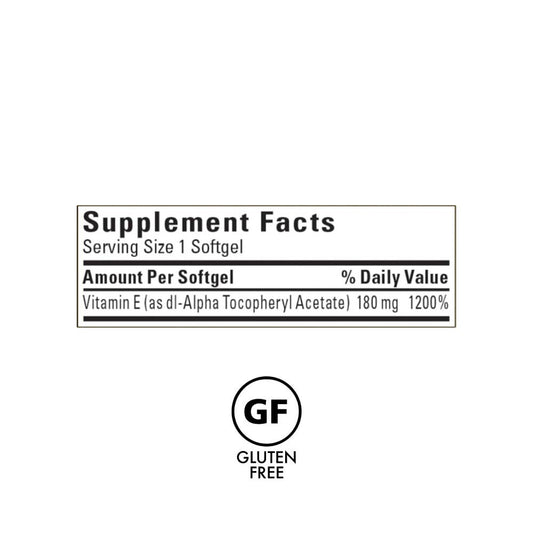 Nature Made Vitamin E 180mg (400 IU) dl-Alpha for Antioxidant Support Softgels x180