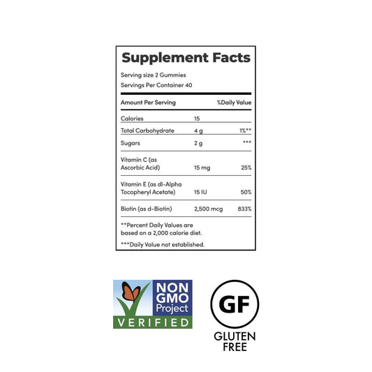 Nature's Bounty Hair Skin and Nails Vitamins With Biotin Supplement Gummies x140