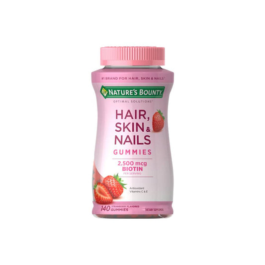 Nature's Bounty Hair Skin and Nails Vitamins With Biotin Supplement Gummies x140
