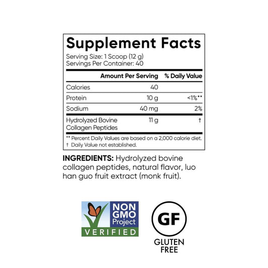 Sports Research Collagen Peptides Vanilla Flavored Powdered Supplemenet 480g