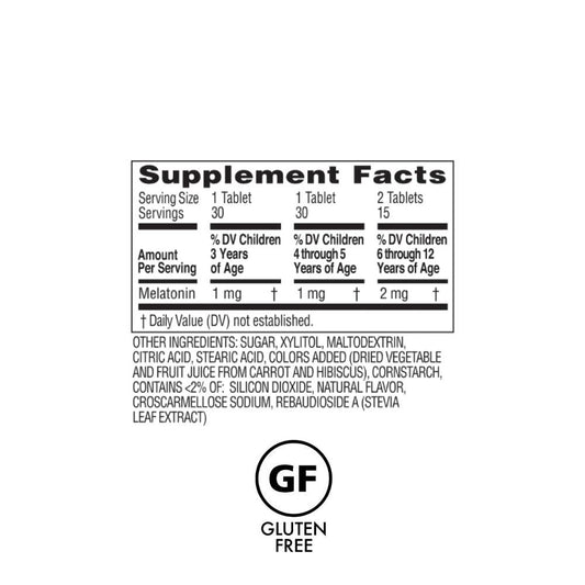 Zarbee's Children's Sleep with Melatonin Supplement Chewable Tablets x30