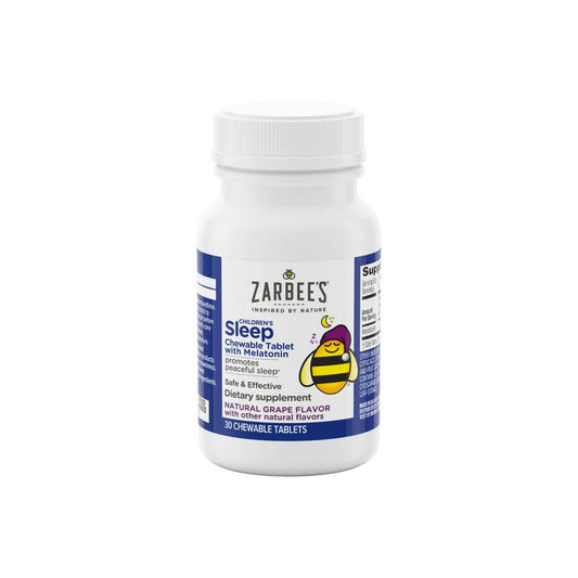 Zarbee's Children's Sleep with Melatonin Supplement Chewable Tablets x30