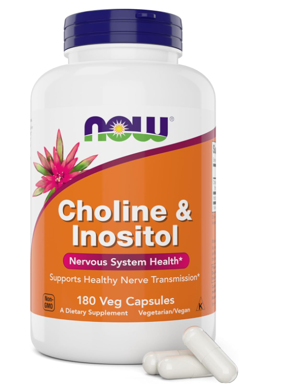 Now Foods Choline & Inositol 500 Mg 180caps