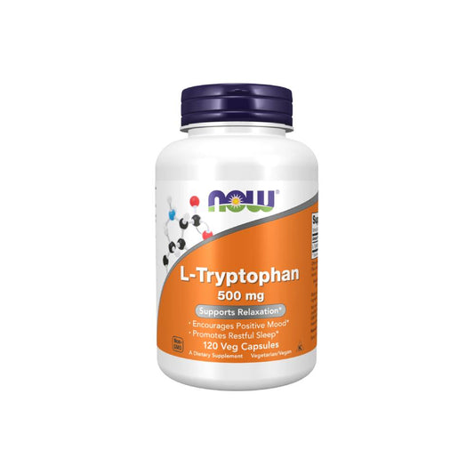 NOW L-Tryptophan 500 mg Veg Capsules x120