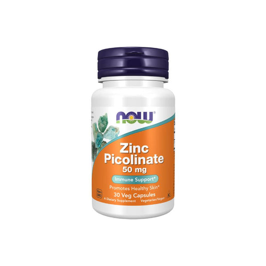 NOW Zinc Picolinate 50 mg Veg Capsules x30