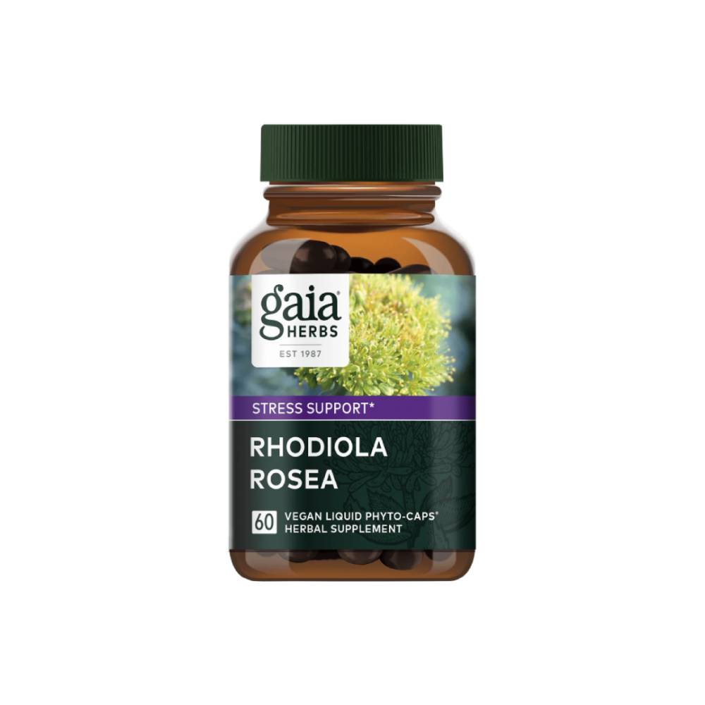 Gaia Rhodiola Rosea Herbal Supplement Vegan Liquid Phyto-Caps x60