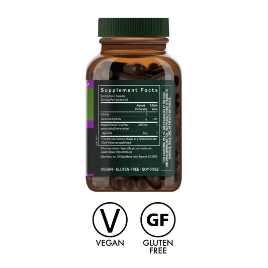 Gaia Vitex Berry Single Herb Extract for Women Vegan Liquid Phyto-Caps x60