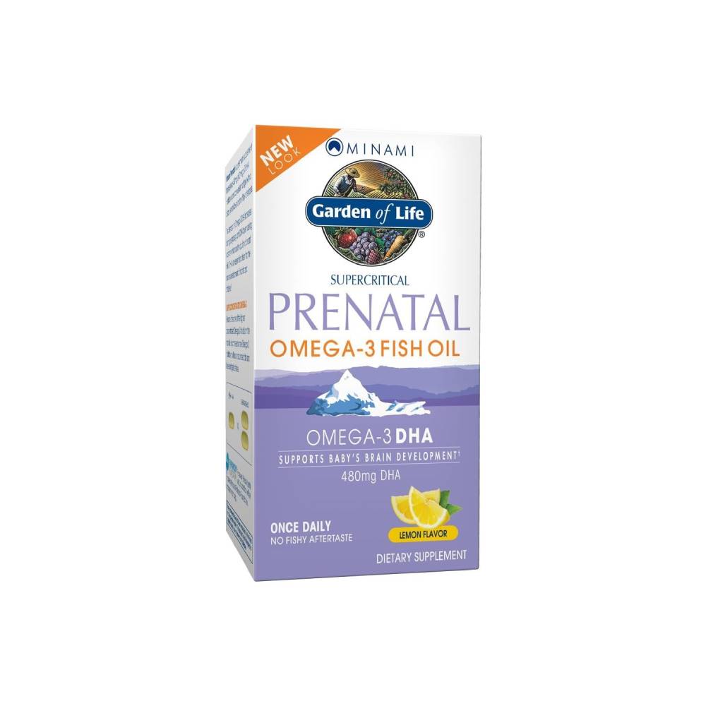 Garden of Life  Natural Prenatal DHA Omega 3 Fish Oil Supplement Softgels