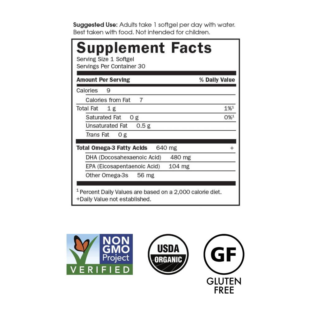 Garden of Life  Natural Prenatal DHA Omega 3 Fish Oil Supplement Softgels