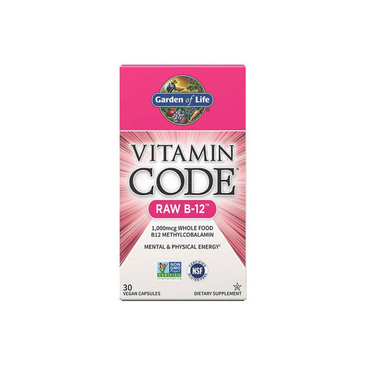 Garden of Life Vitamin Code Raw B-12 1,000mcg Vegan Capsules x30