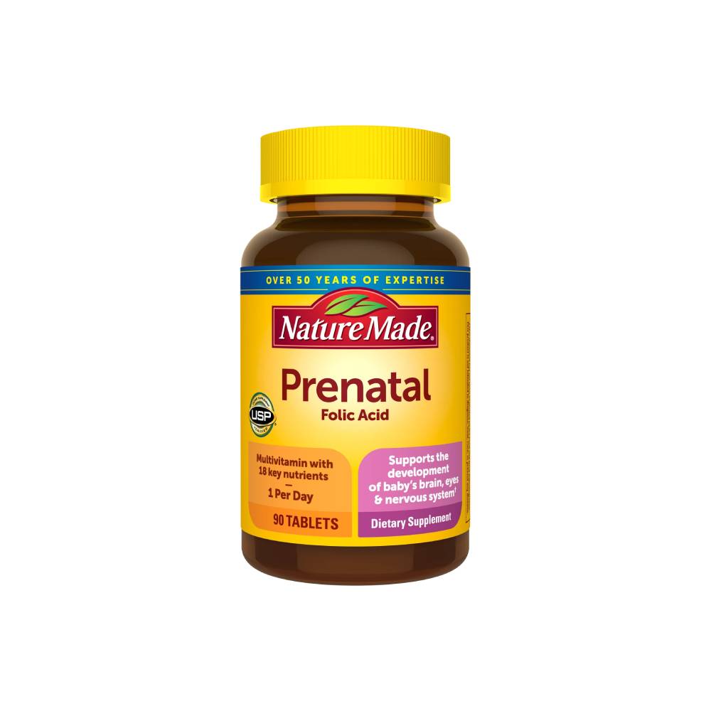 Nature Made Prenatal Folic Acid Multivitamin Tablets x90