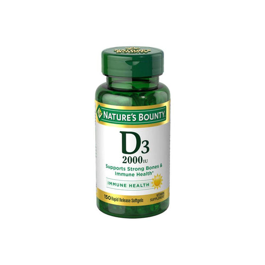 Nature's Bounty Vitamin D3 Softgels 50mcg 2000 IU x150