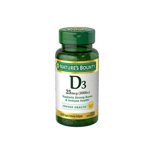 Nature's Bounty Vitamin D3 1000 IU Softgels x120