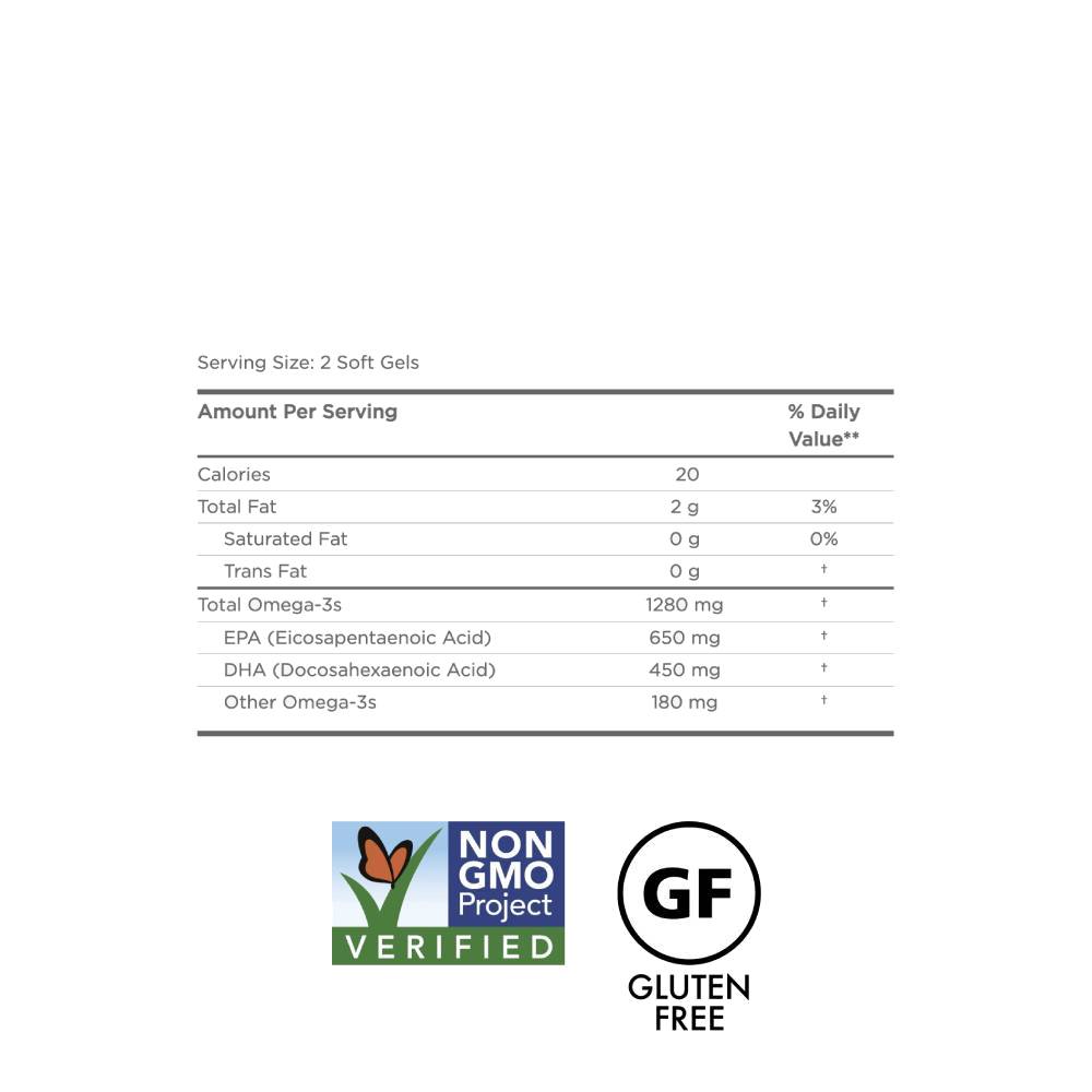 Nordic Naturals ProOmega Lemon Flavor Fish Oil Supplement Softgels x60