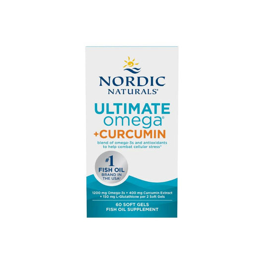 Nordic Naturals Ultimate Omega + Curcumin Fish Oil Supplement Softgels x60