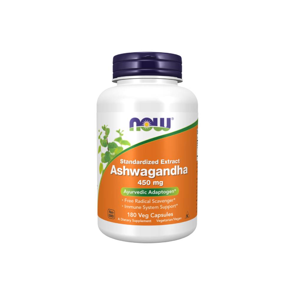 NOW Foods Standardized Extract Ashwagandha (450 mg) Vegetable Capsules x180