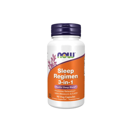 NOW Sleep Regimen 3-in-1 Supplement Veg Capsules x90