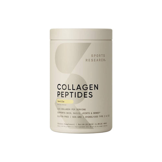 Sports Research Collagen Peptides Vanilla Flavored Powdered Supplemenet 480g